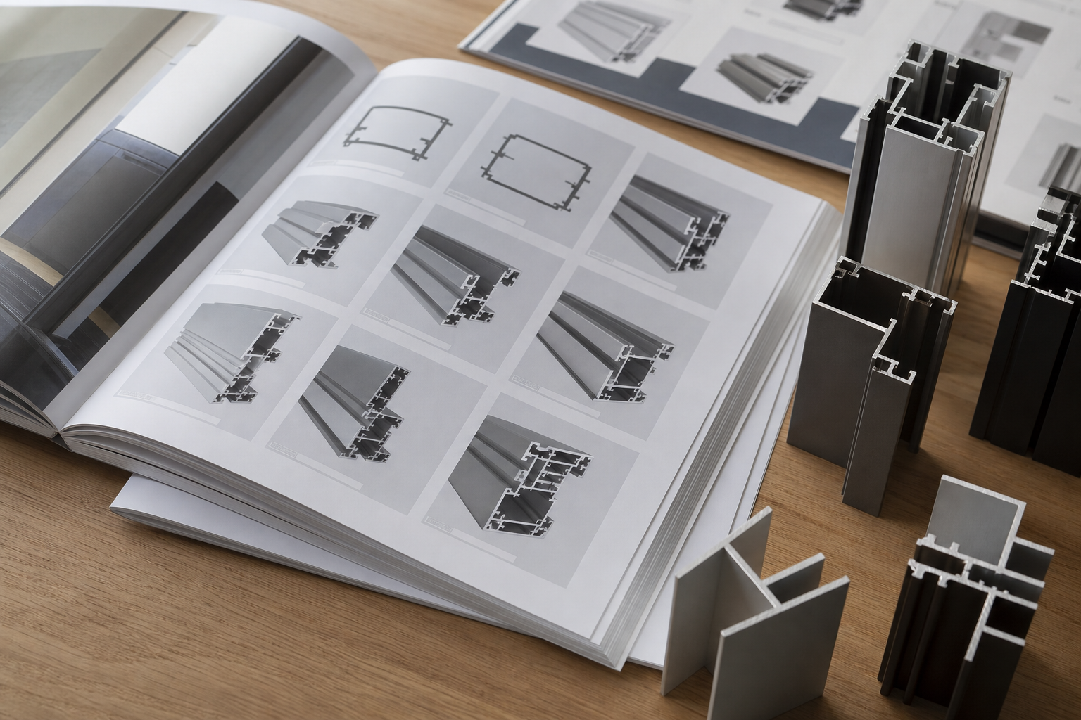 Aluminium product catalogues and profile samples