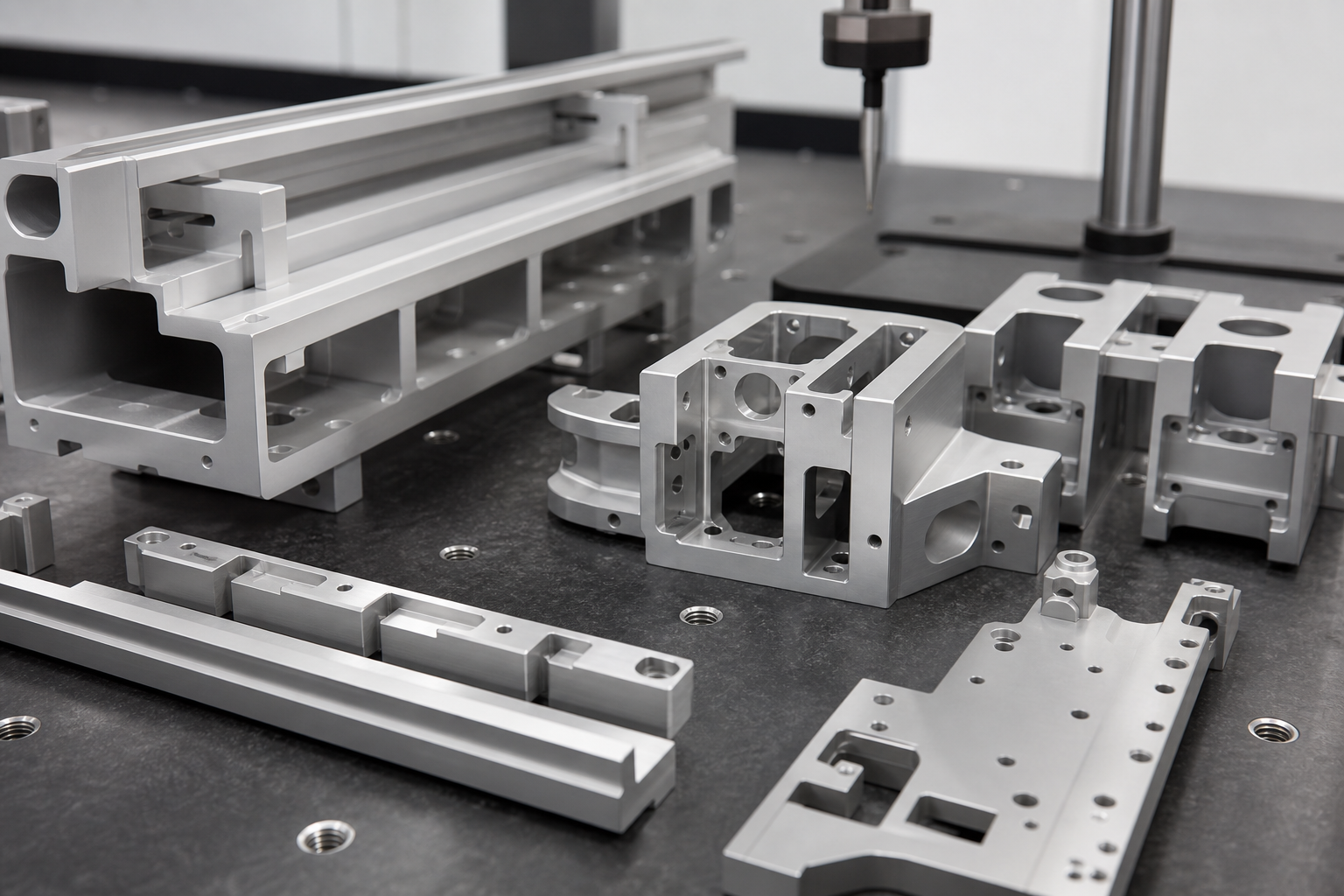 CNC machined aluminium profile components
