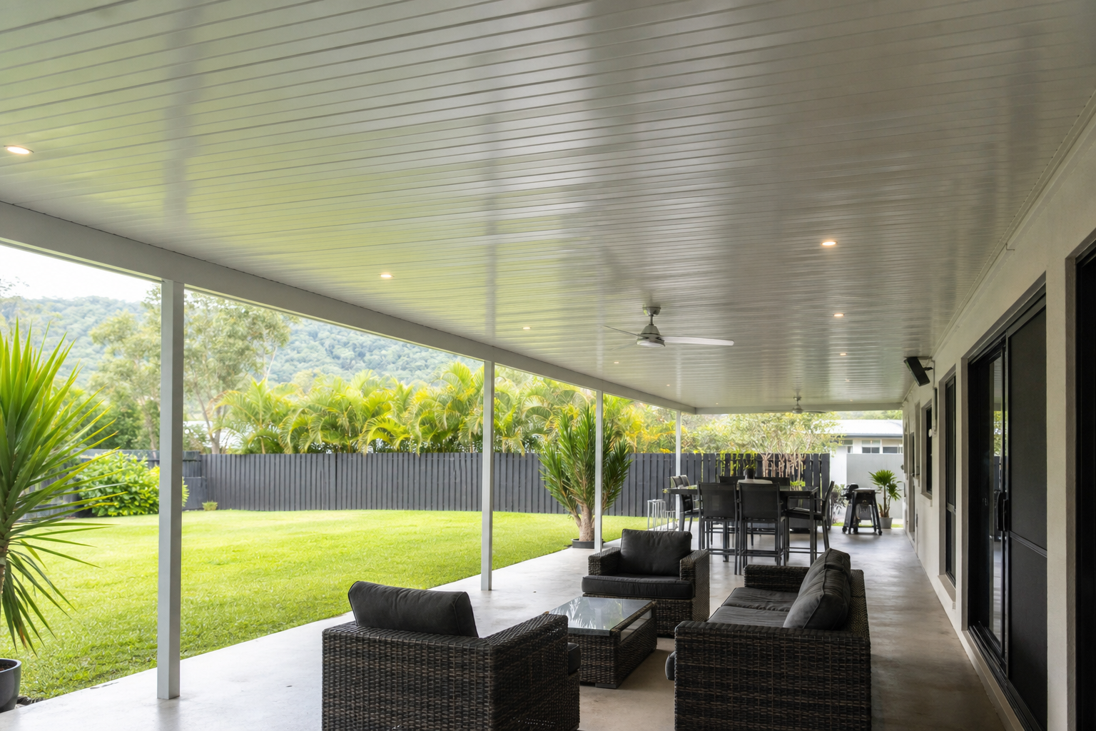 Wind load compliant residential patio