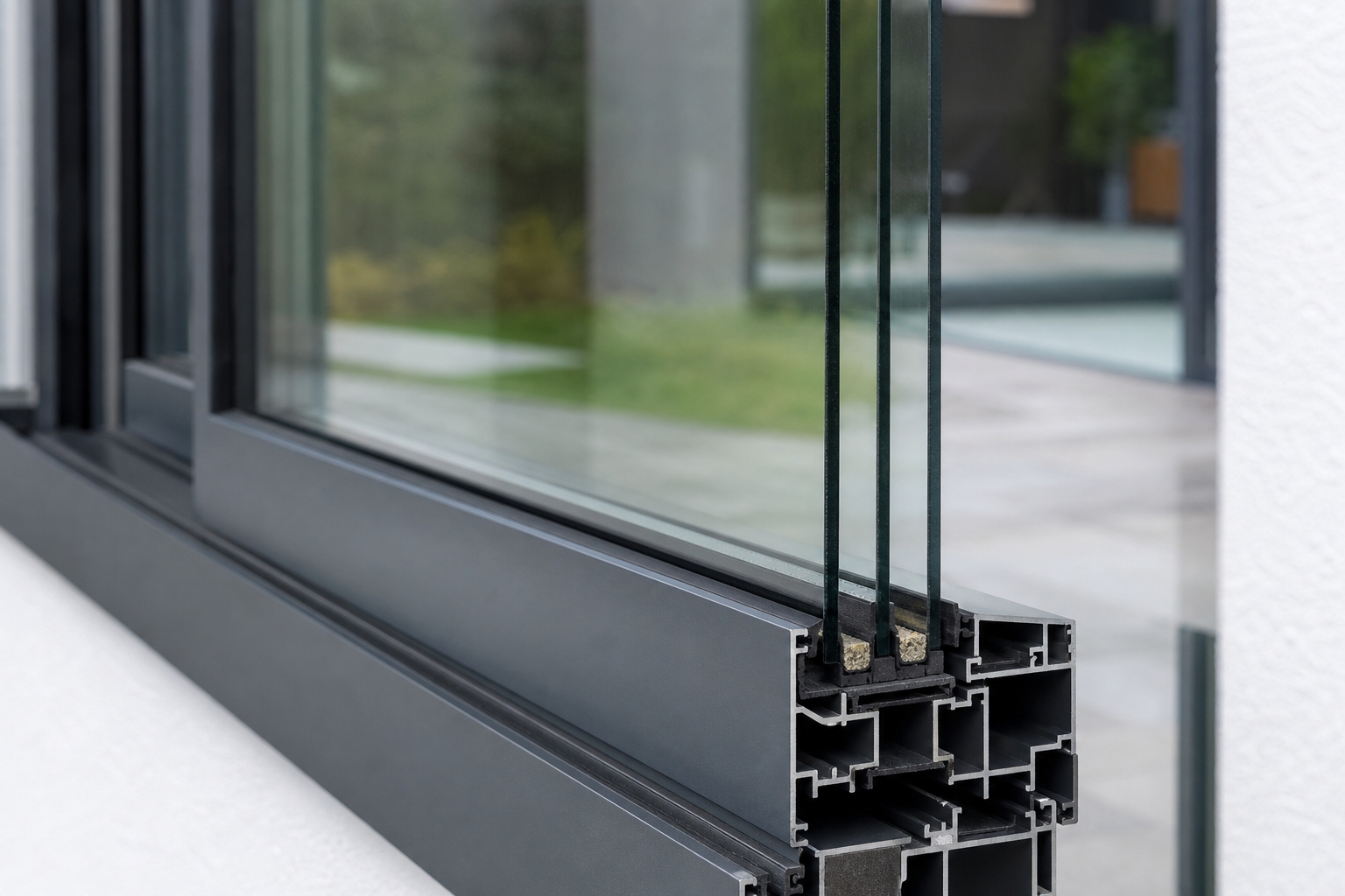 Double glazed aluminium window system
