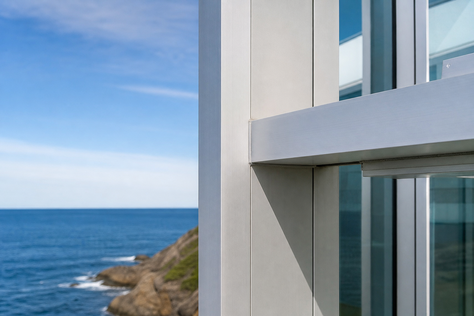 Anodized aluminium architectural framing