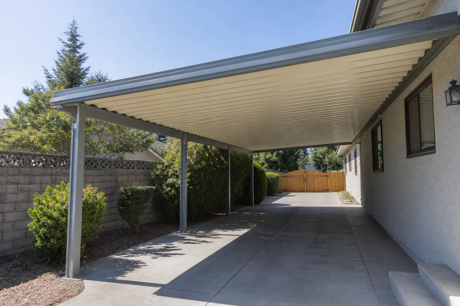 Aluminium patio and carport roof