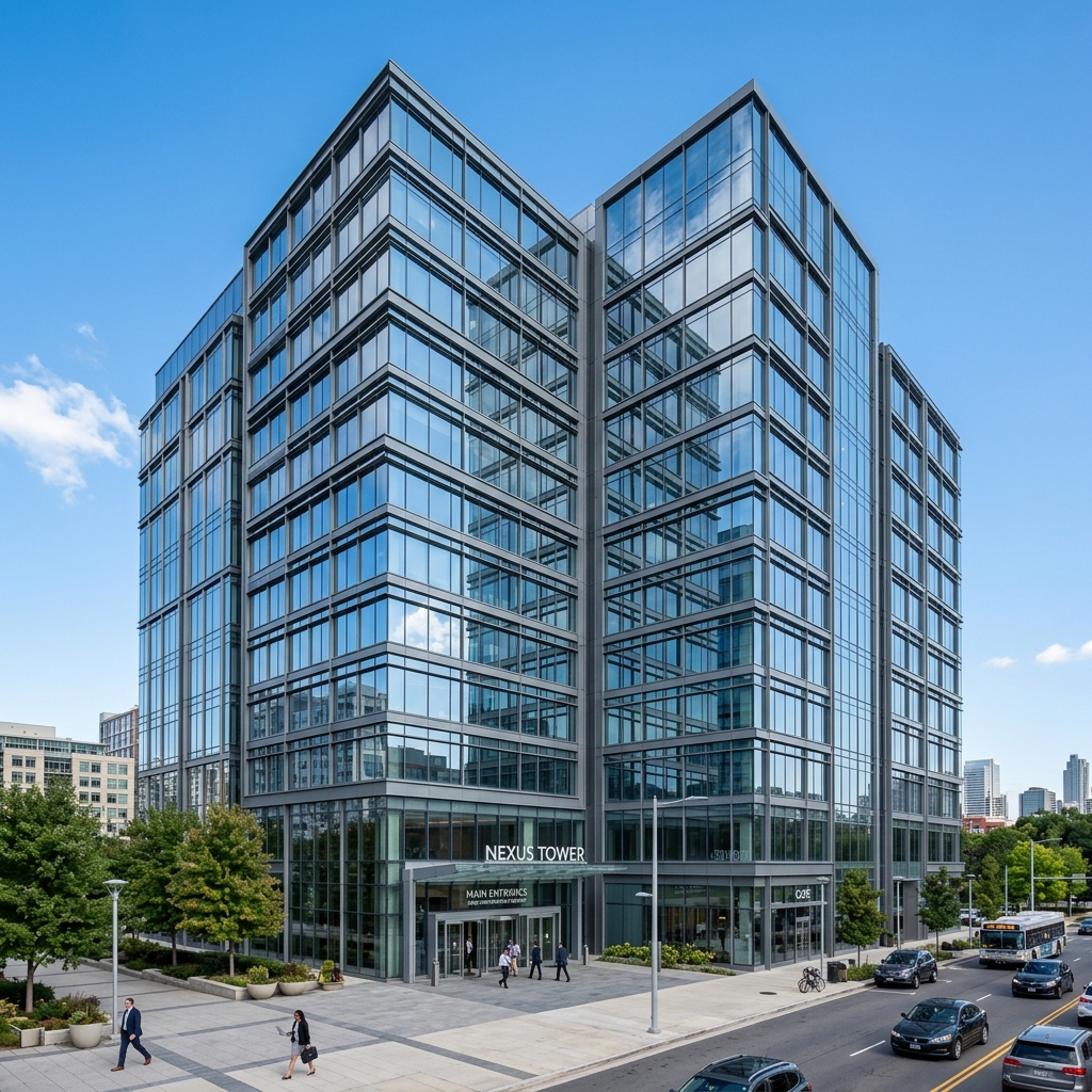 Brisbane CBD commercial louver array